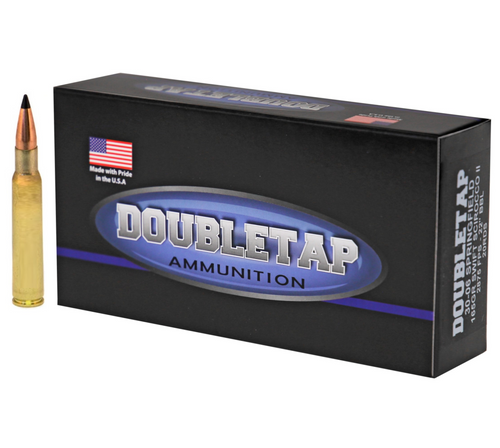 Brand: Doubletap Ammo | MPN: 3006165SS | Use: Hunting (Deer) | Caliber: .30-06 Springfield | Grain: 115 | Bullet: Bonded Polymer Tip | MUNITIONS EXPRESS Brand: Doubletap Ammo | MPN: 3006165SS | Use: Hunting (Deer) | Caliber: .30-06 Springfield | Grain: 115 | Bullet: Bonded Polymer Tip | MUNITIONS EXPRESS