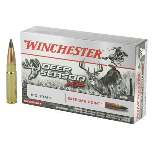 Brand: Winchester Ammo | MPN: X300BLKDS | Use: Hunting (Deer, Elk) | Caliber: .300 AAC Blackout | Grain: 150 | Bullet: Polymer Tip | MUNITIONS EXPRESS