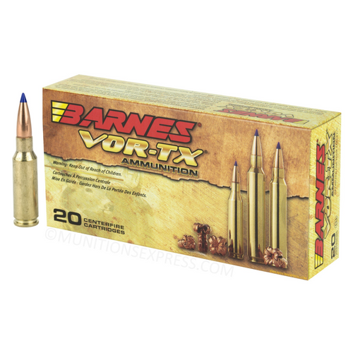 Brand: Barnes Ammo | MPN: 30829 | Use: Hunting (Antelope) | Caliber: 6.5mm Grendel | Grain: 115 | Bullet: Polymer Tip | MUNITIONS EXPRESS