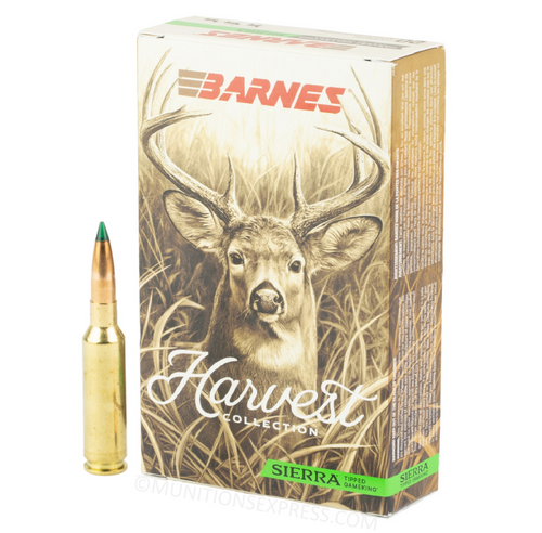 Brand: Barnes Ammo | MPN: 32400 | Use: Hunting (Deer, Hogs) | Caliber: 6.5mm Creedmoor | Grain: 140 | Bullet: Polymer Tip | MUNITIONS EXPRESS