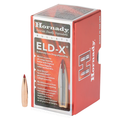 Brand: Hornady Bullets | MPN: 25417 | Use: Hunting (Deer) | Caliber: .25 (.257 Diameter) | Grain: 128 | Bullet: Polymer Tip Boat Tail | MUNITIONS EXPRESS