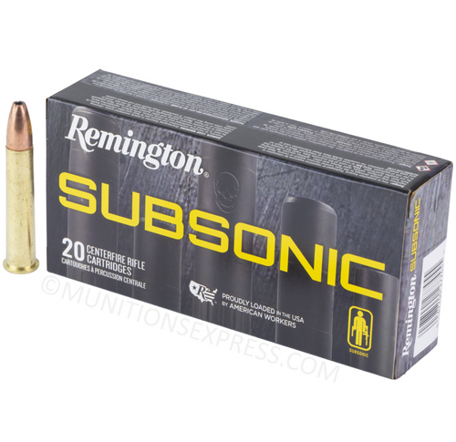Brand: Remington Ammo | MPN: 27745 | Use: Hunting (Deer, Hogs) | Caliber: .360 Buckhammer | Grain: 250 | Bullet: Bonded Hollow Point | MUNITIONS EXPRESS