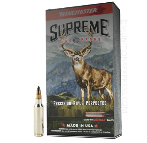 Brand: Winchester Ammo | MPN: S300SBC | Use: Hunting (Deer, Hogs) | Caliber: .300 WSM | Grain: 195 | Bullet: Polymer Tip | MUNITIONS EXPRESS