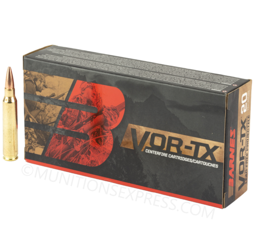 Barnes VOR-TX 5.56x45mm NATO 62gr TSX Hollow Point Lead-Free 20/Box