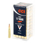 CCI .17 Hornady Magnum Rimfire (.17 HMR) 17gr Speer TNT Hollow Point 50/Box