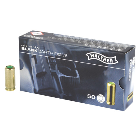 Balas de Salva Walther 9mm Blanks for Full- & Semi-Auto Pistols 50ct