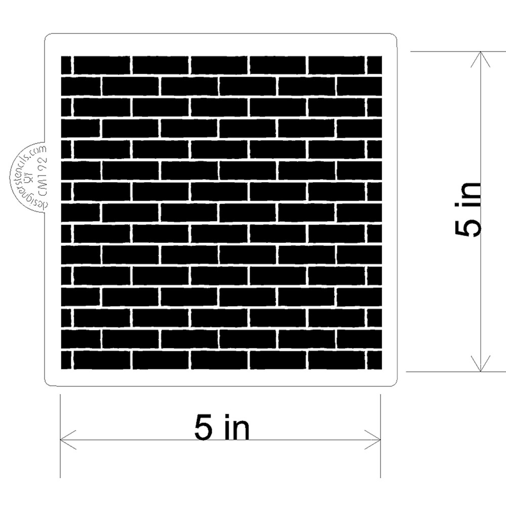 Designer Stencils Brick Wall Cookie and Craft Stencil