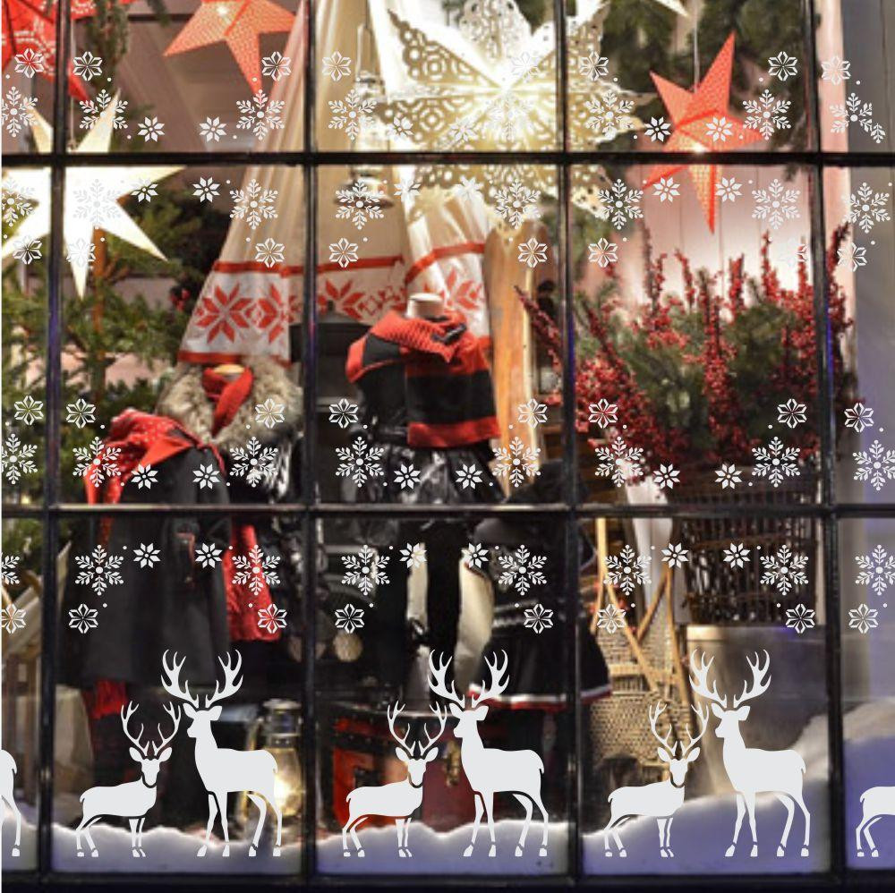 Christmas Elk Window Stencil - Storefront Window
