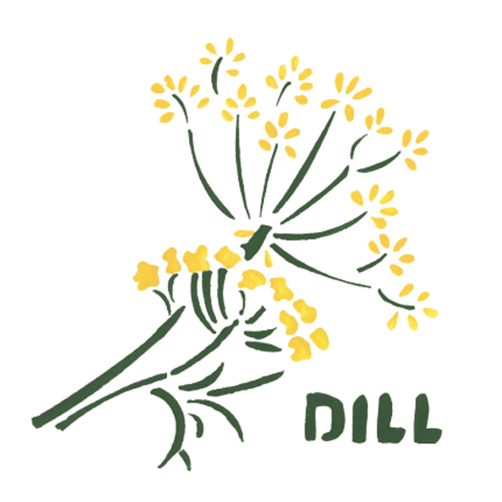 Dill Herb Wall Stencil