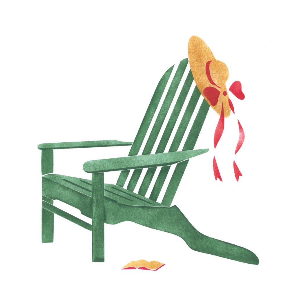 adirondack beach chair clipart