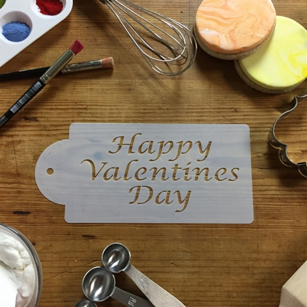 Happy Valentine's Day Cake Stencil SKU #C015
