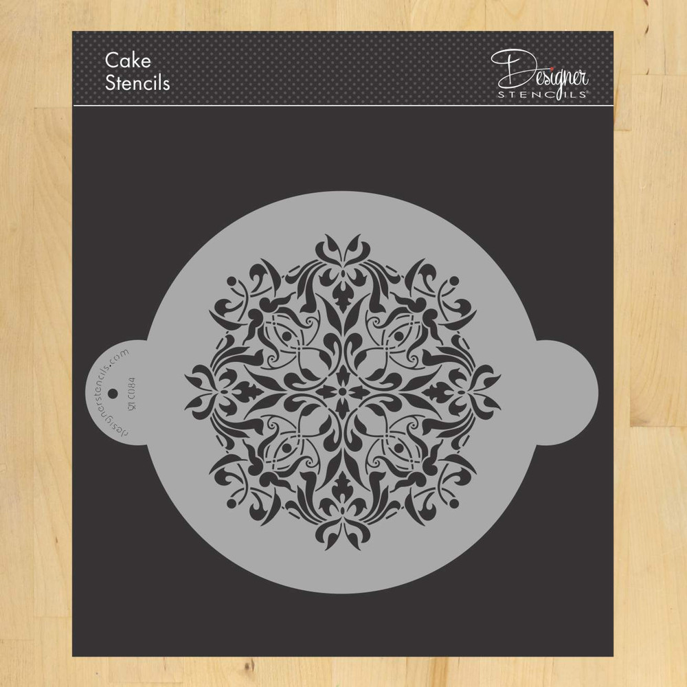 9.5 Inch French Medallion Cake Stencil Top
