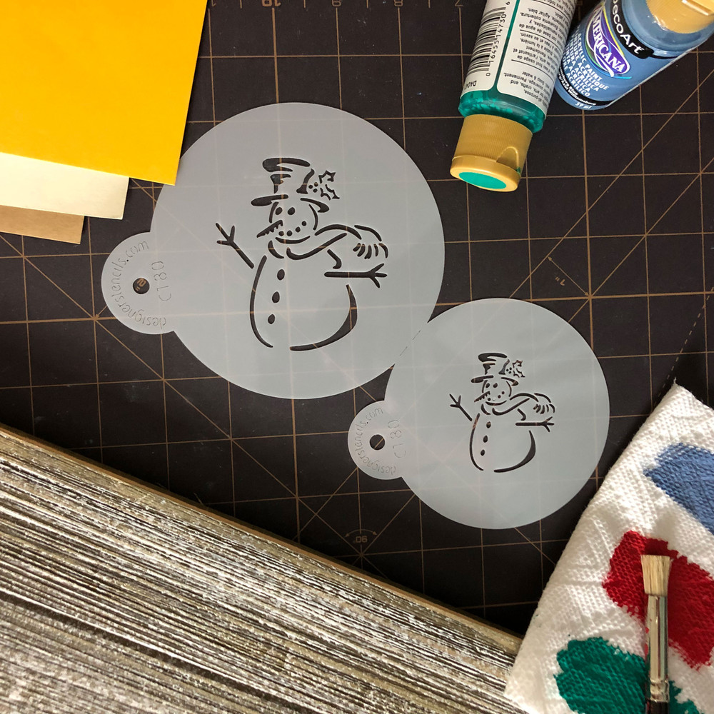 Snowman Cookie Stencil SKU #C180