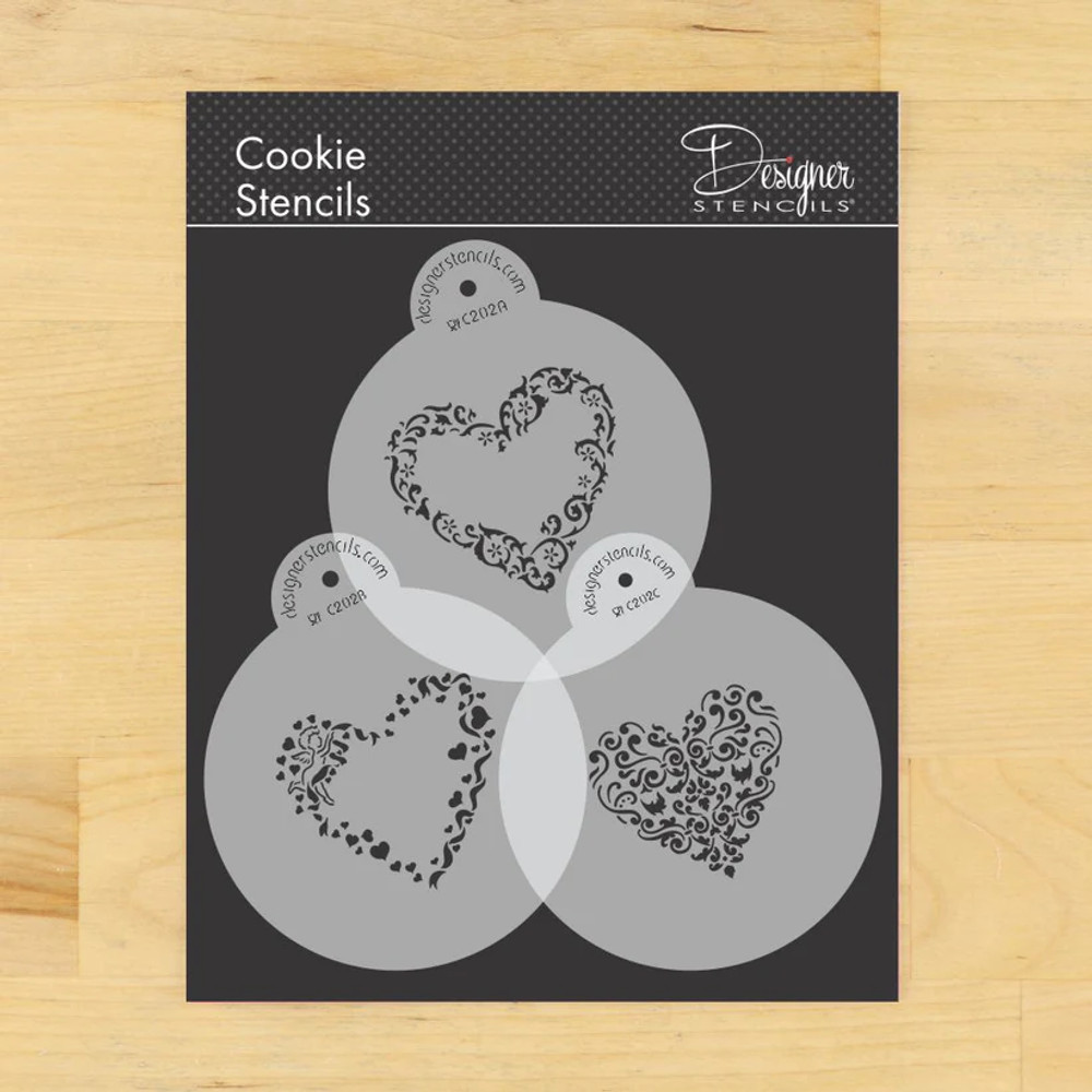 Conversation Hearts Cookie Stencils SVG, Valentine Day Stencil SVG