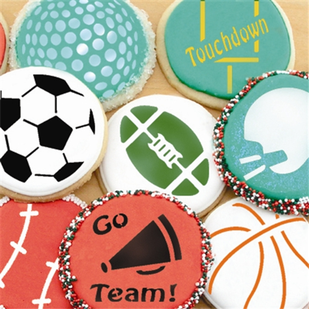 Large Sports Ball Cookie Stencils