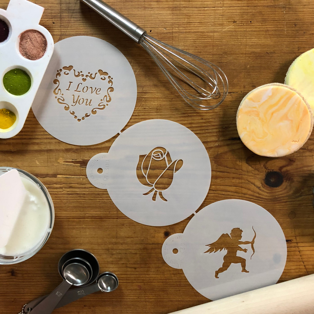 Valentine Cupcake and Cookie Stencil Set