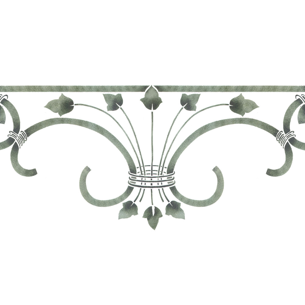 Wrought Iron Trellis Addition Wall Stencil by DeeSigns