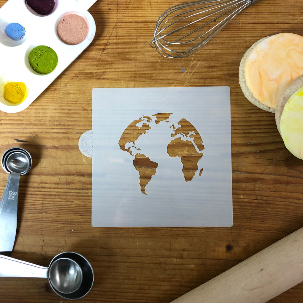 World Map (Globe) Cookie and Craft Stencil