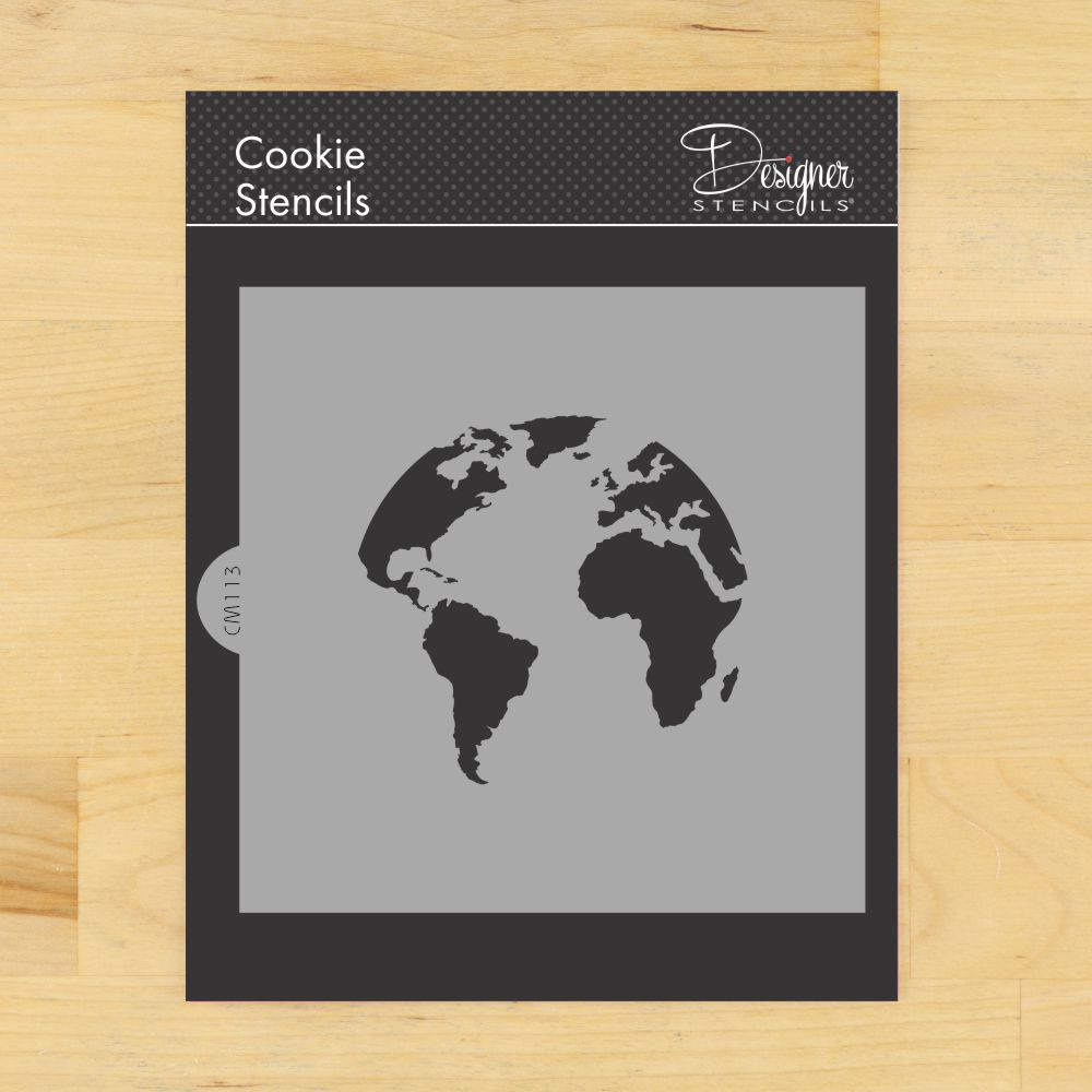 World Map (Globe) Cookie and Craft Stencil