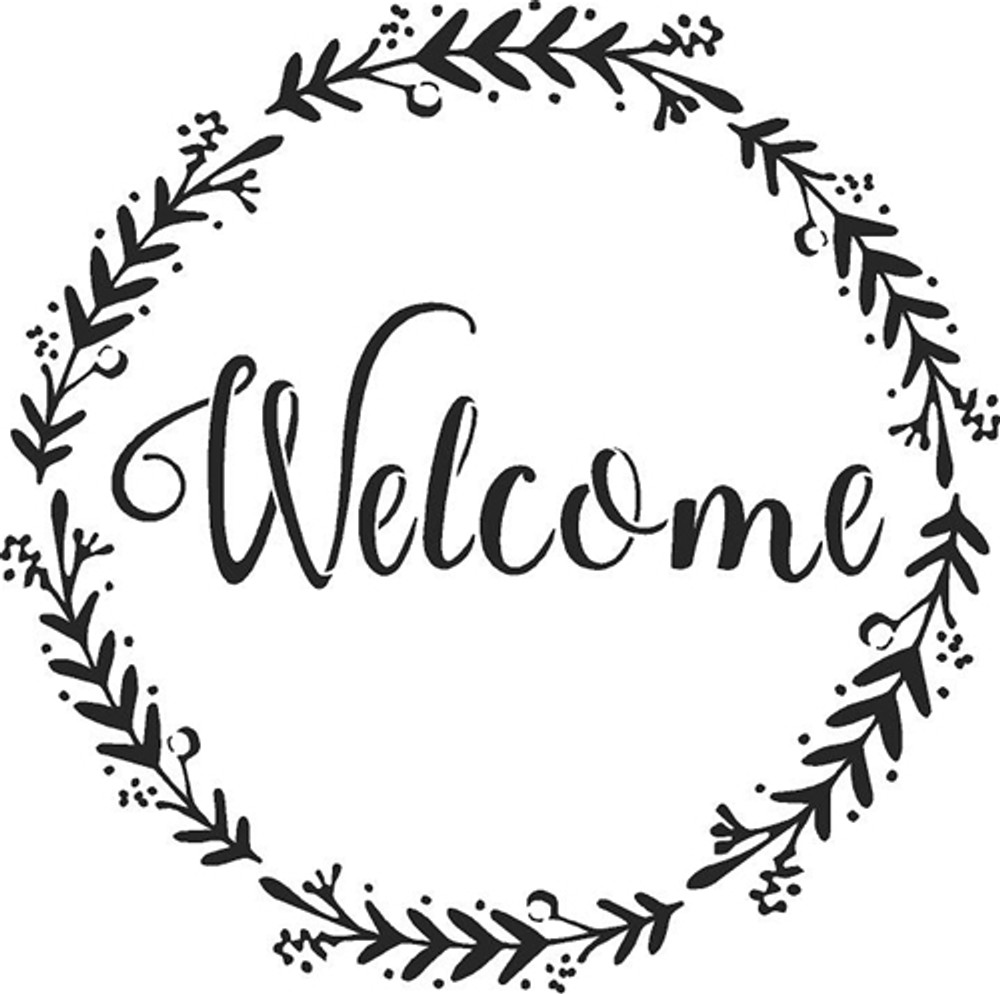 Designer Stencils Family - Welcome - Gather Sign Stencil Fs020, Clear