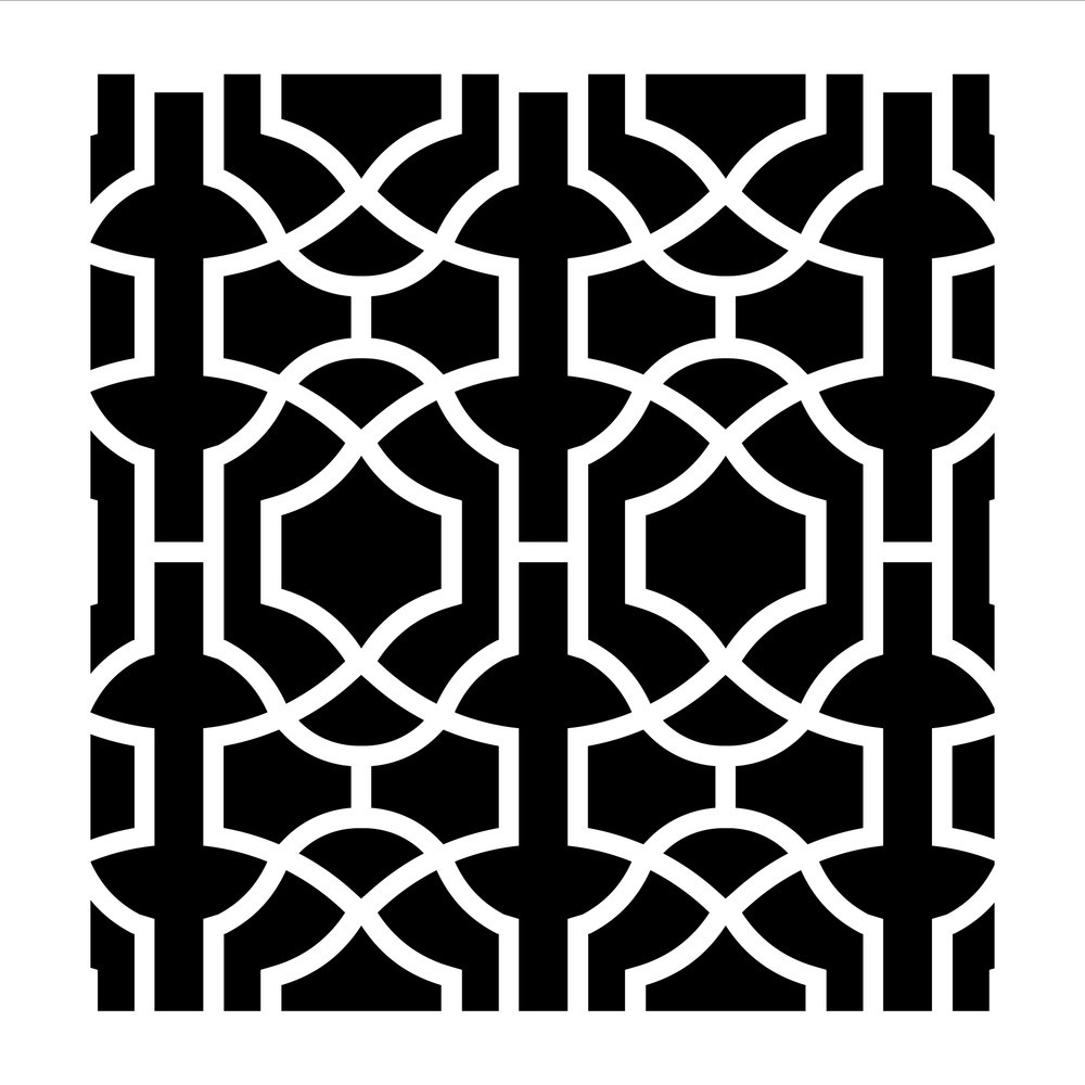 Moroccan Trellis All Over Stencil Pattern (10 mil plastic)