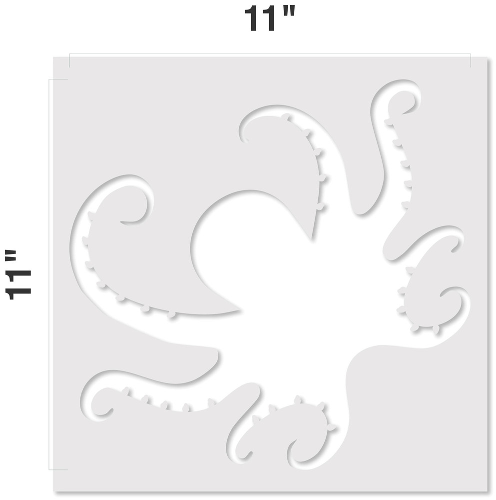 Contemporary Octopus Stencil Measurements