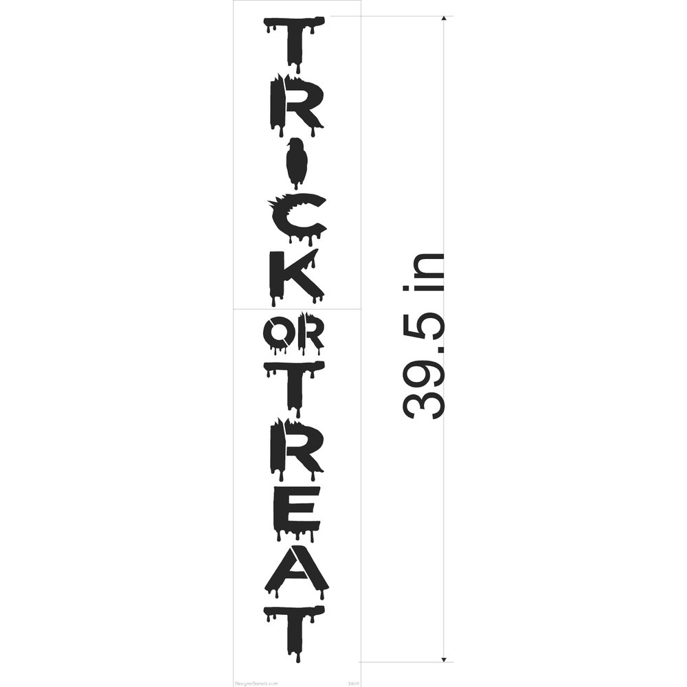 Trick or Treat Tall Wall Stencil - 39.5" Tall
