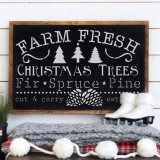 Farm Fresh Christmas Trees Wall Stencil - Craft Project