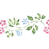 Floral Wall Stencil Border