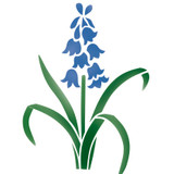 Single Bluebell Wall Stencil