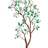 Large Tree with Blossoms Wall Stencil