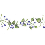 Blueberry Vine Wall Stencil Border