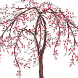 Weeping Cherry Tree Wall Stencil