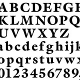 Formal Type Alphabet, Numbers and Signs Wall Stencil