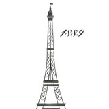 Small Eiffel Tower Wall Stencil