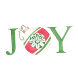 Joy Christmas Ornament Craft Stencil