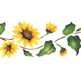 Flower Vine Wall Stencil Border