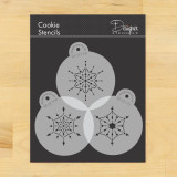 Small Jeweled Snowflakes Cookie Stencil Trios