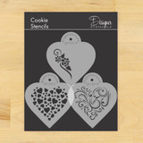 Contemporary Hearts Cookie Stencil Set