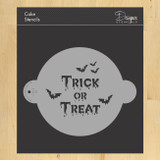 Halloween Trick or Treat Cake Stencil Top