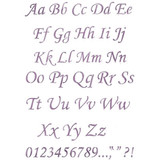 Small Script Alphabet and Numbers Wall Stencil