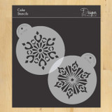 Crystal Snowflake Style 1 Cake Stencil Top Duos