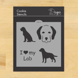 I Love My Lab Cookie and Craft Stencil