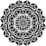 Asana Mandala Stencil (10 mil plastic)