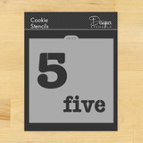 Number Five Cookie and Craft Stencil