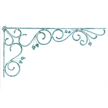 Wrought Iron Trellis Wall Stencil by DeeSigns