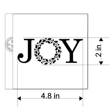 JOY with Holiday Wreath Cookie and Craft Stencil Sizing