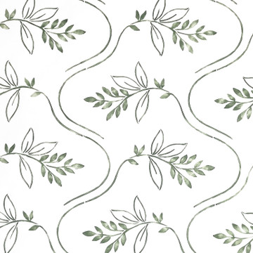 Wavy Leaves All Over Wall Stencil SKU #PND114