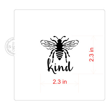 Bee Kind Cookie and Craft Stencil Sizing