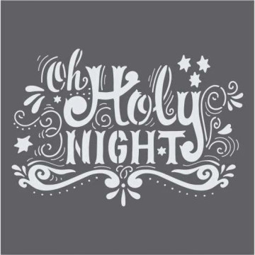 Oh Holy Night Wall Stencil - Design